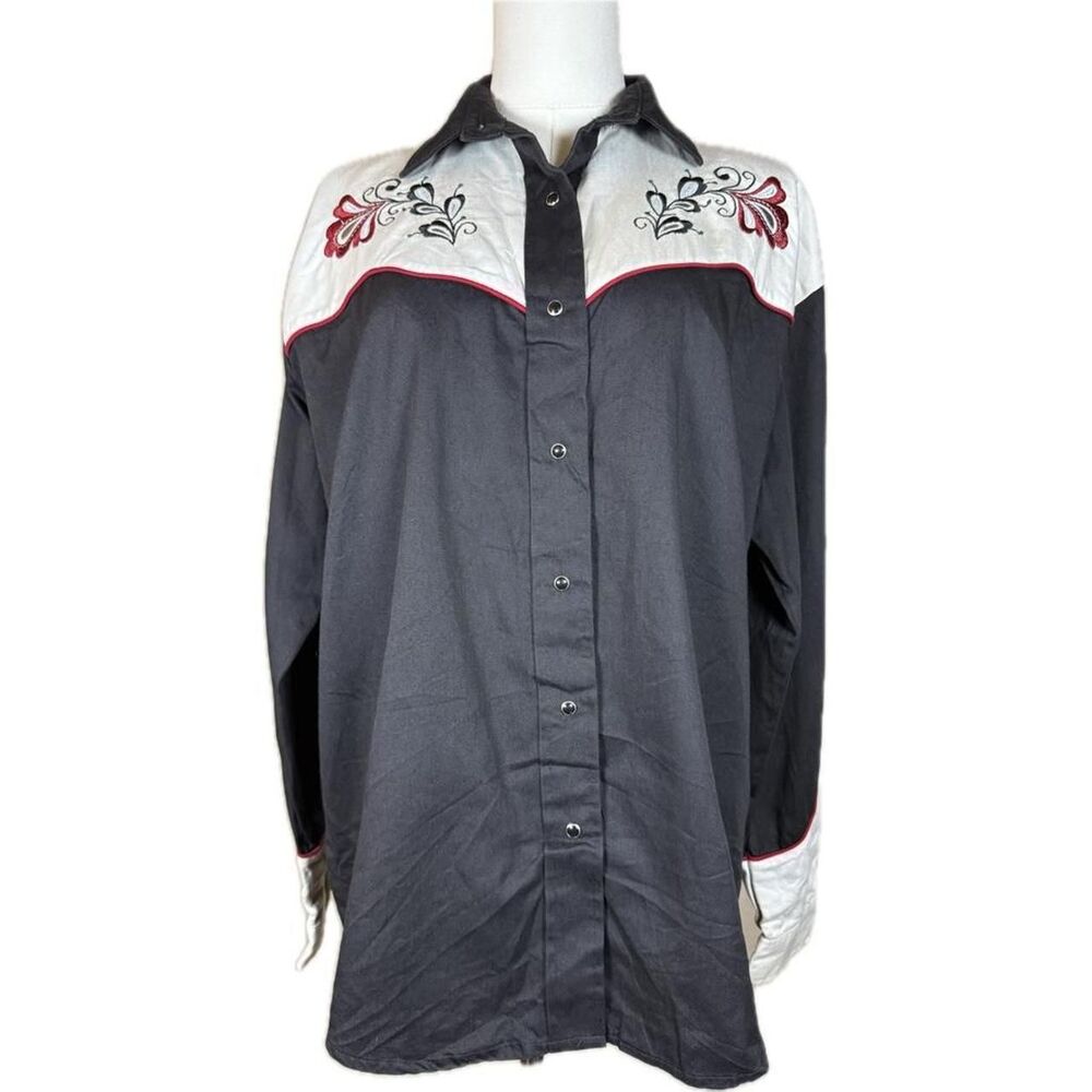 Vintage Mid-West Garment Co. Pearl Snap Western long sleeve shirt M